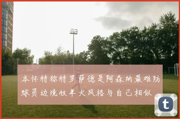 本怀特称特罗萨德是阿森纳最难防球员边境牧羊犬风格与自己相似